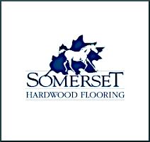 Somerest Hardwood Flooring logo with a dog silhouette