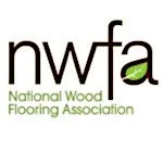 NWFA logo with green and black text reading National Wood Flooring Association.