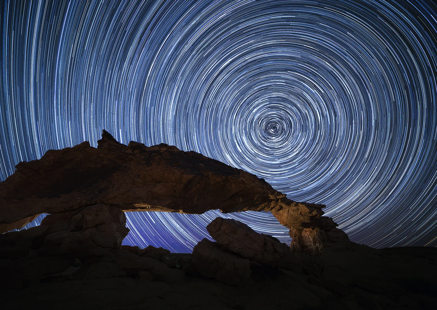 Sunset Arch Star Trails