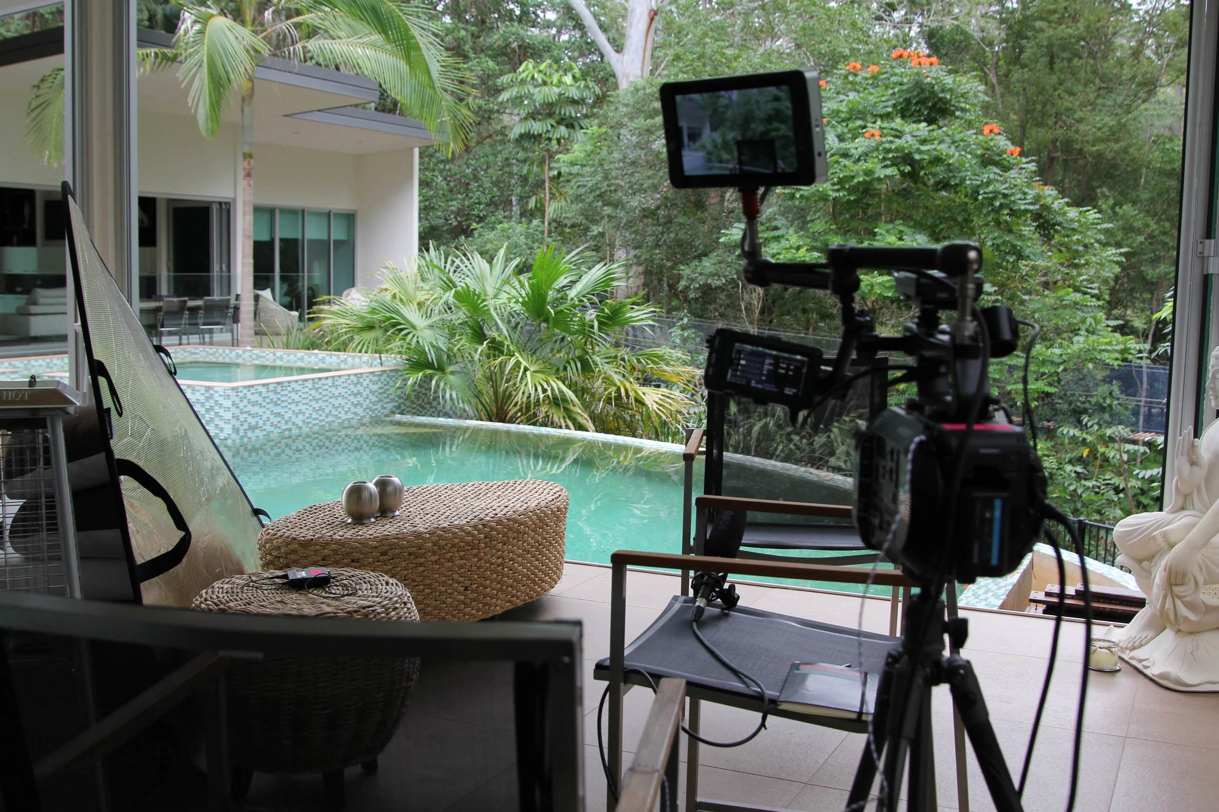 No complaints about the location for this interview set-up