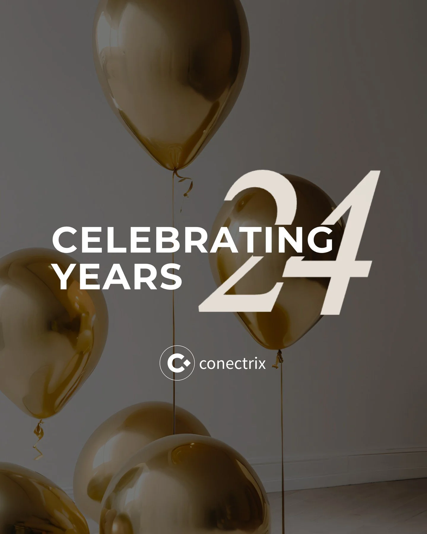 We are so blessed to be celebrating 24 YEARS of Conectrix! Thank you to all the amazing people who have helped us grow and get to where we are today! 🌟⁠
.⁠
.⁠
.⁠
conectrix.io/contact⁠
⁠
#Conectrix  #TechAdvisory #ITConsulting #DigitalStrategy #TechS