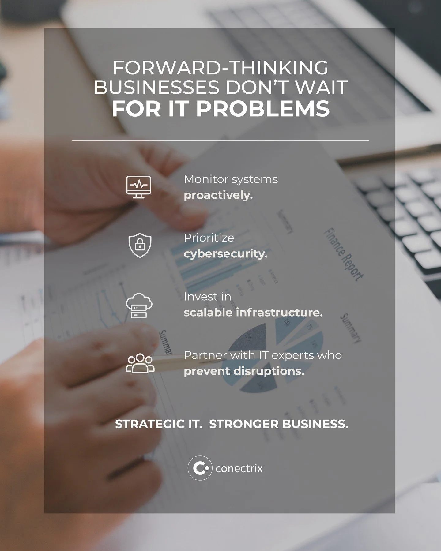 Forward-thinking businesses know that reactive IT is expensive. ⚠️⁠
⁠
Downtime, security risks, and disconnected systems don&rsquo;t just impact technology, they impact productivity, operations, and growth. 📉⁠
⁠
The strongest businesses invest in pr