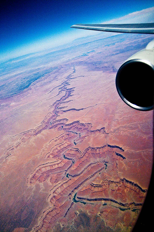 Photo of the Grand Canyon. Taken with my Canon Powershot camera from my first class seat, on my way to CA to shoot TV commercials for Campbell-Ewald advertising. My coolest photo with that camera!