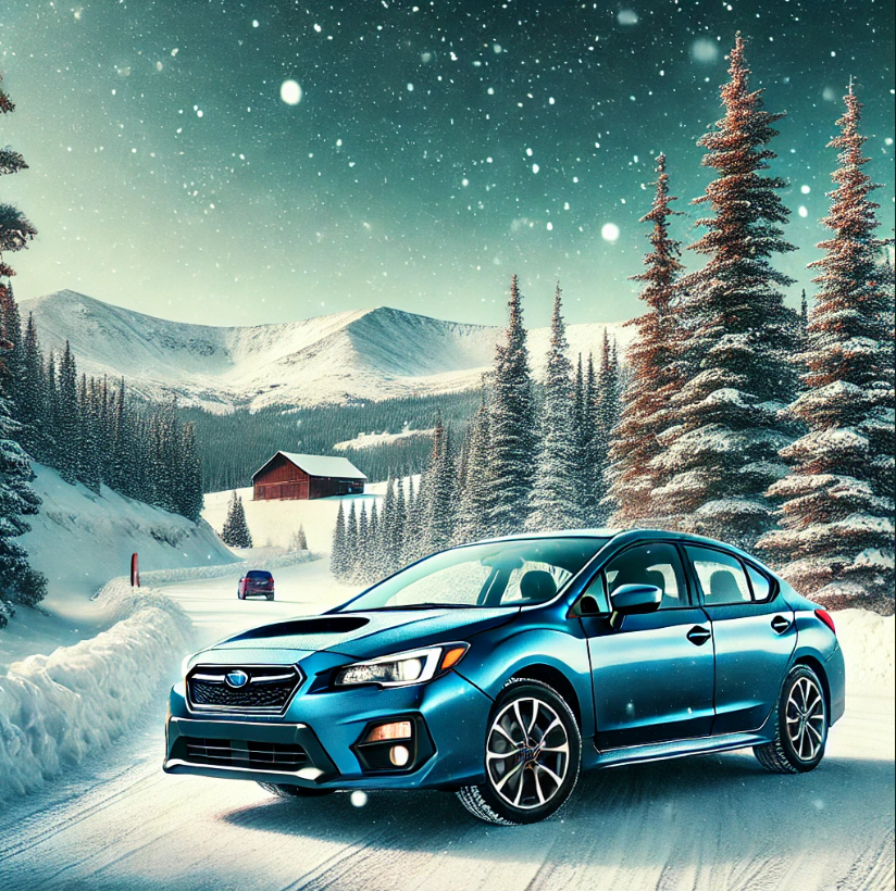 Winter driving in Colorado highlighting AWD traction and road mastery in snow