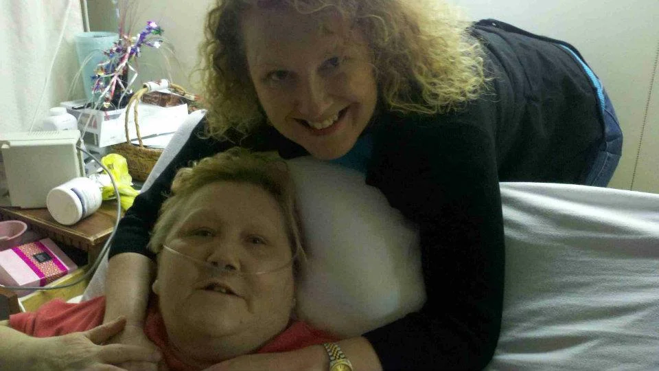 Companion Home Care owner Michelle Belton with her mother at Roanoke Memorial Hospital