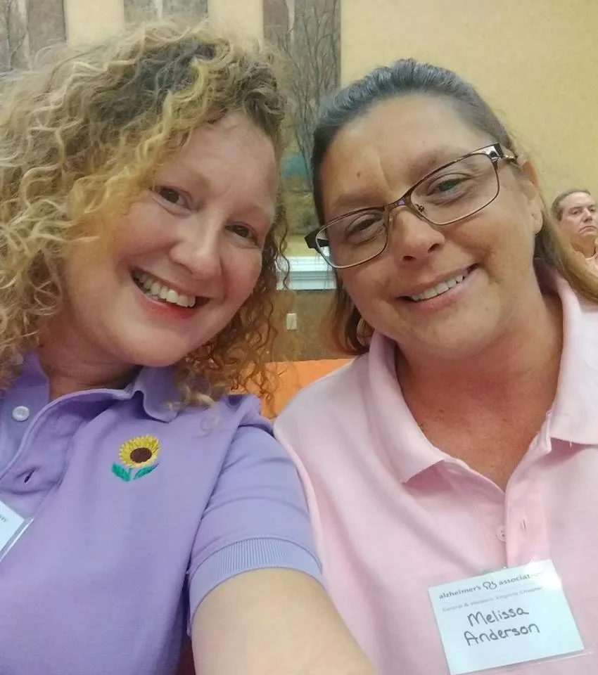 Michelle Belton and Melissa Anderson of Companion Home Care Roanoke, VA at Alzheimers Association Workshop