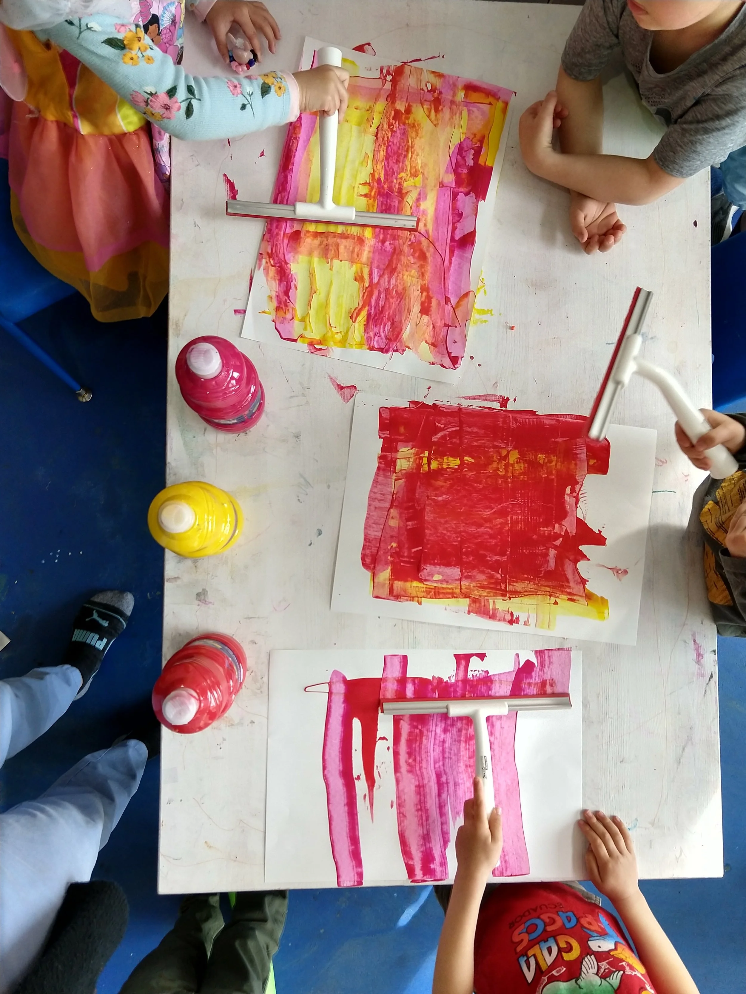 Painting with a squeegee!