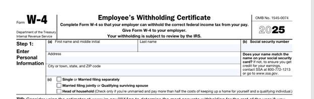 Guide to Filling Out the W4