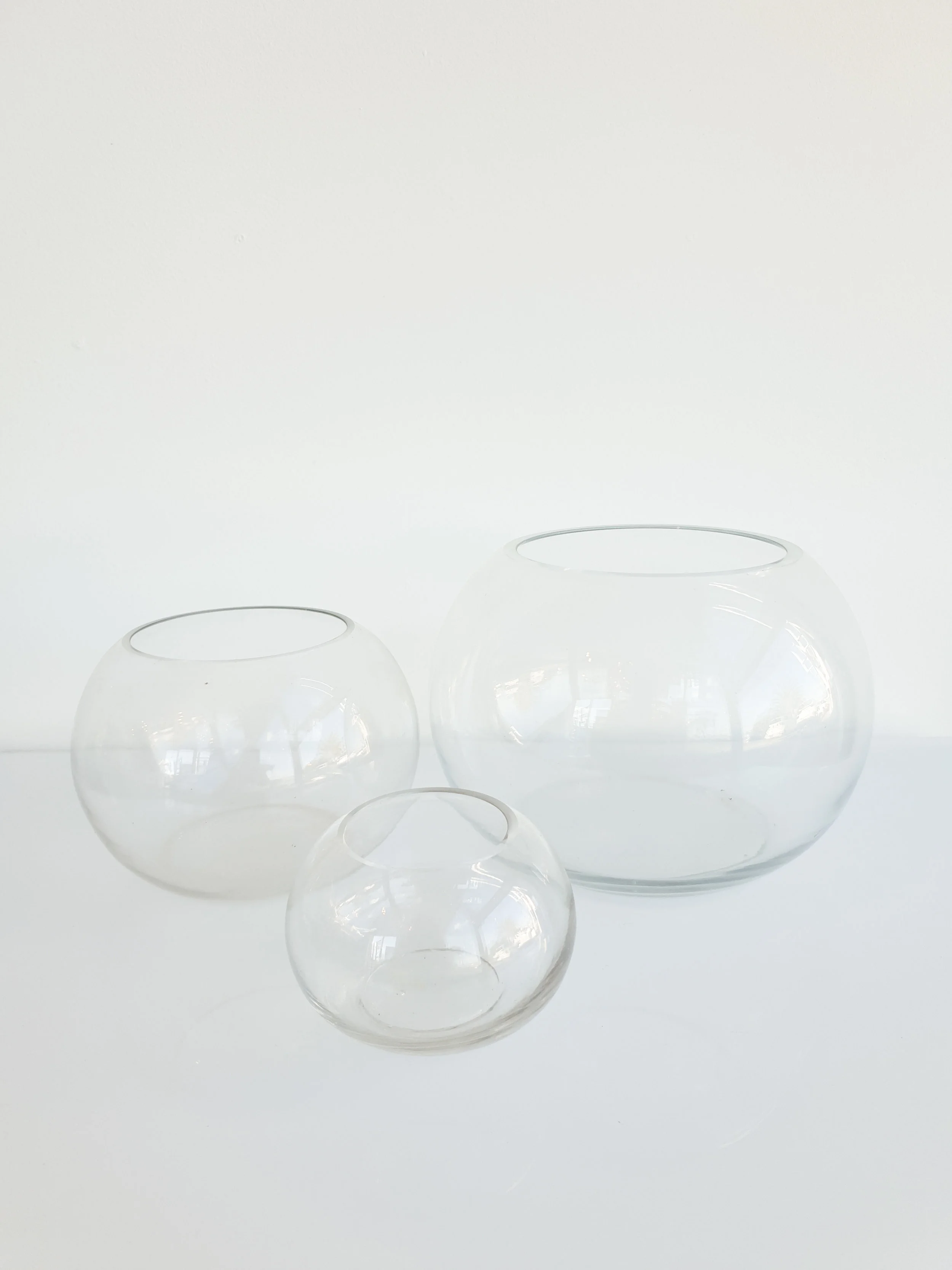 GLASS ROSE BOWL SMALL $8+GST MEDIUM $10+GST LARGE $12+GST EXTRA LARGE $14+GST