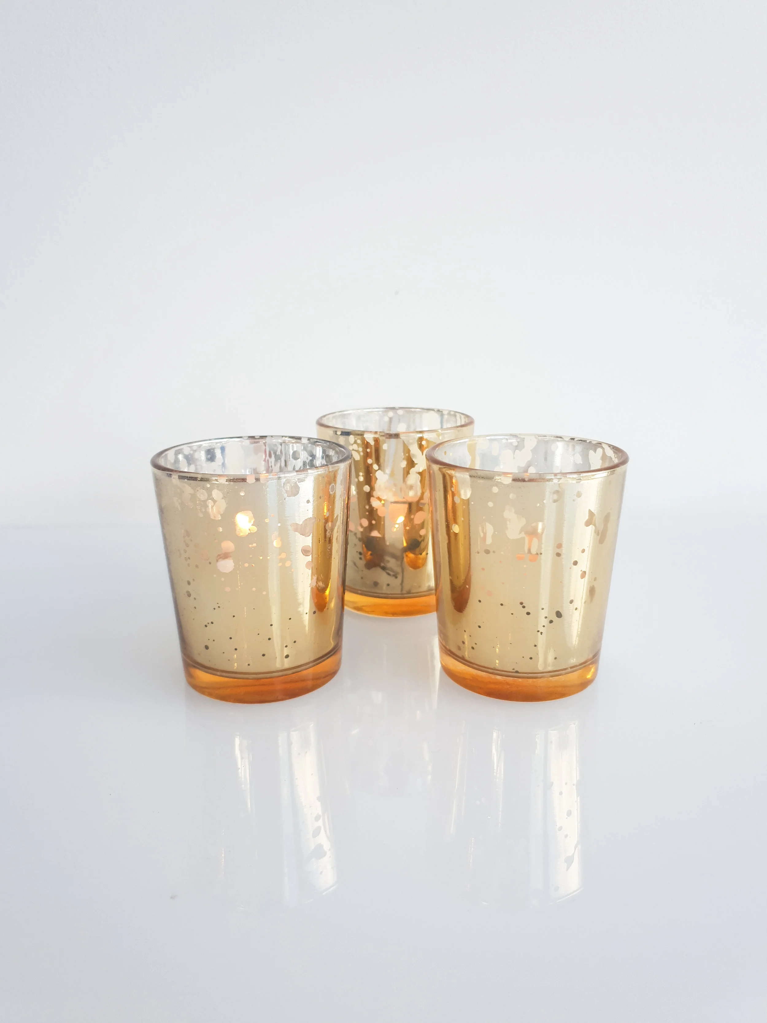 SMALL GOLD MERCURY VOTIVE $2+GST