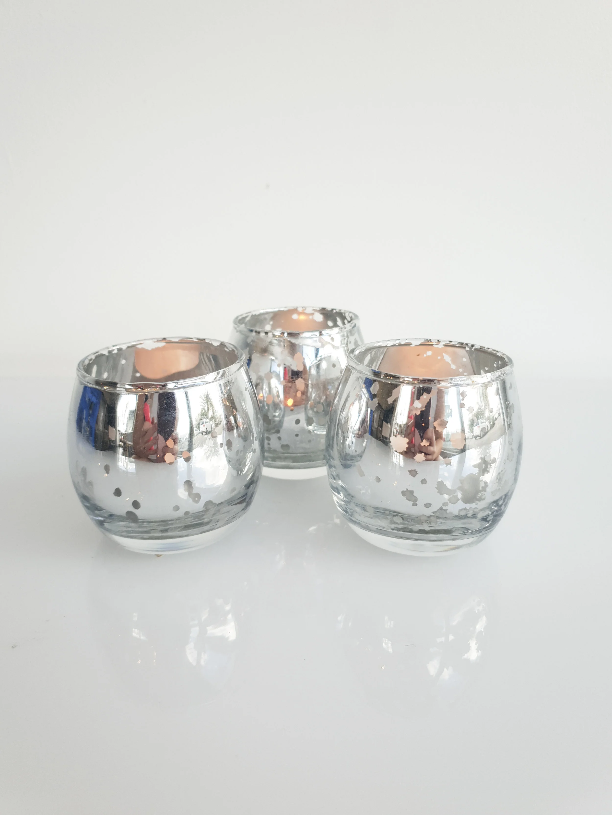 SILVER MERCURY ROUND VOTIVE $2+GST