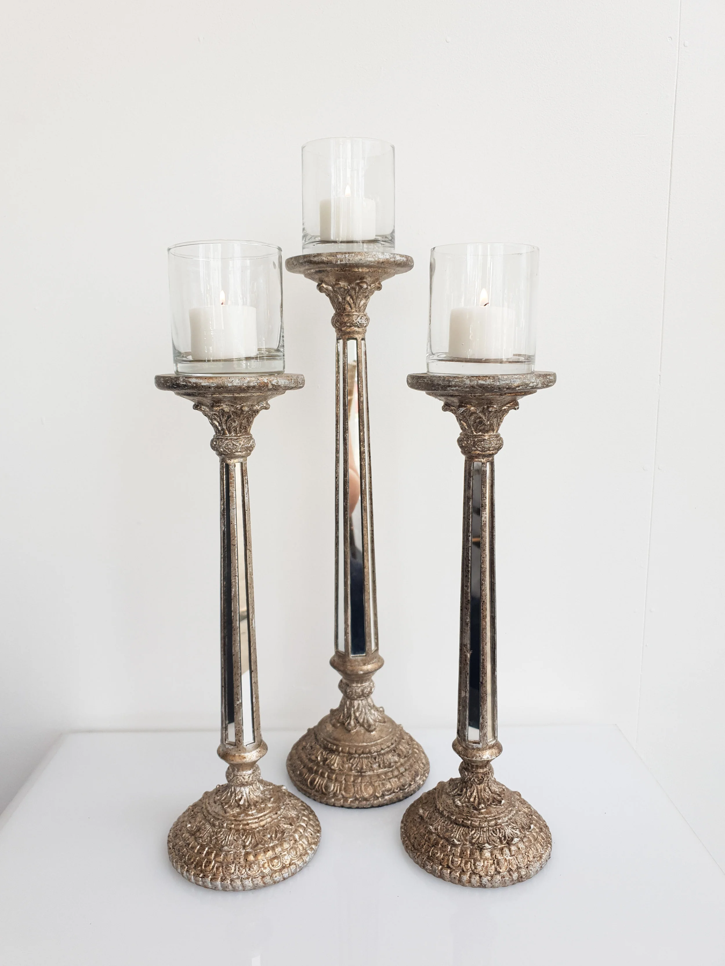 BAROQUE CANDLESTICKS SMALL $10+GST TALL $12+GST