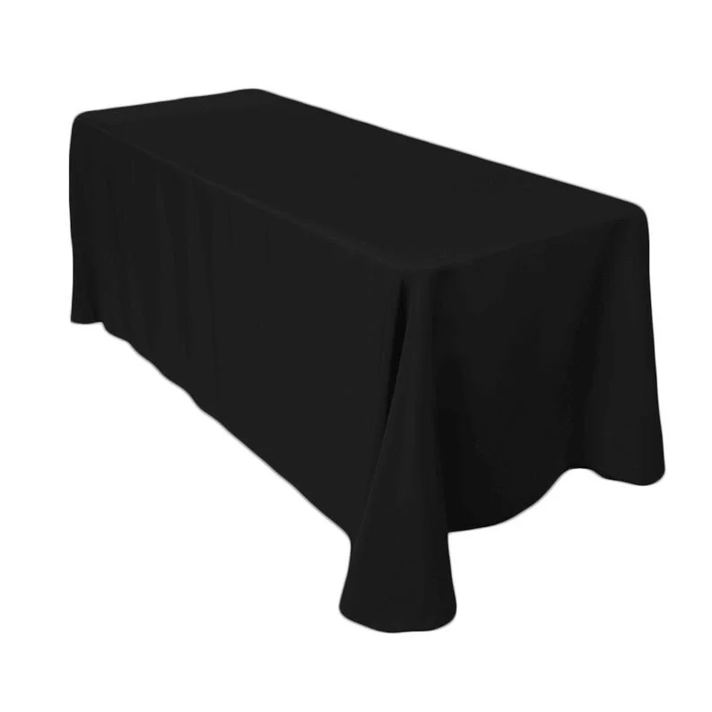 BLACK LINEN TRESTLE TABLECLOTH (2.4 W X 3 M L) $20+GST