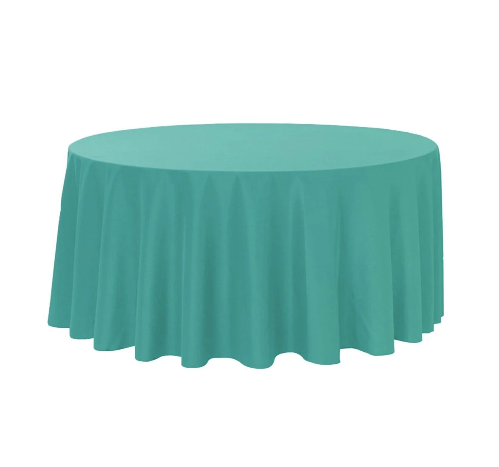 TEAL LINEN ROUND TABLECLOTH (3.3 M DIA.) $20+GST