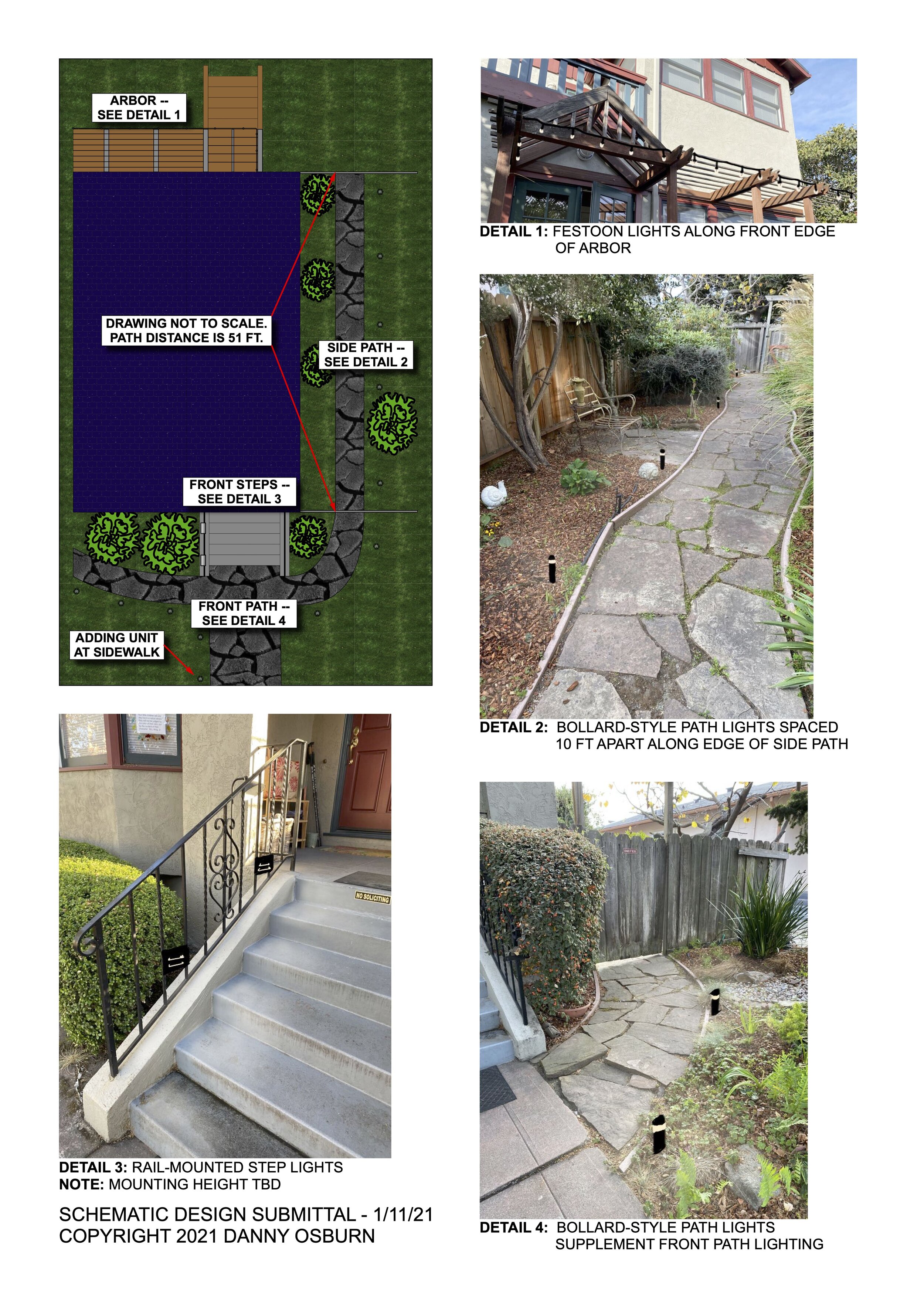  Lighting Layout with illustrative details. 