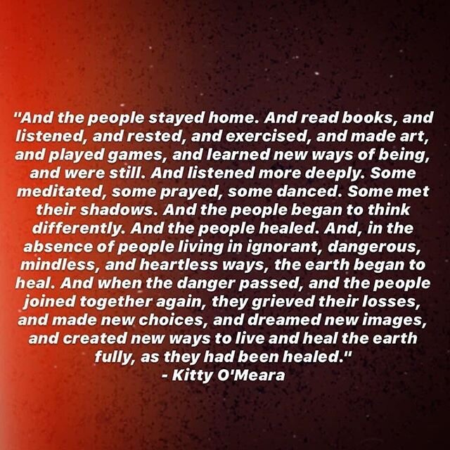 This ❤️ #loveoverfear #makeartnotwar #perspective #healtheplanet #reflect #meditation #perfectlovecastsoutfear #slowdown #staythefuckhome #socialdistancing #apartyettogether #unity #balance #kittyomeara