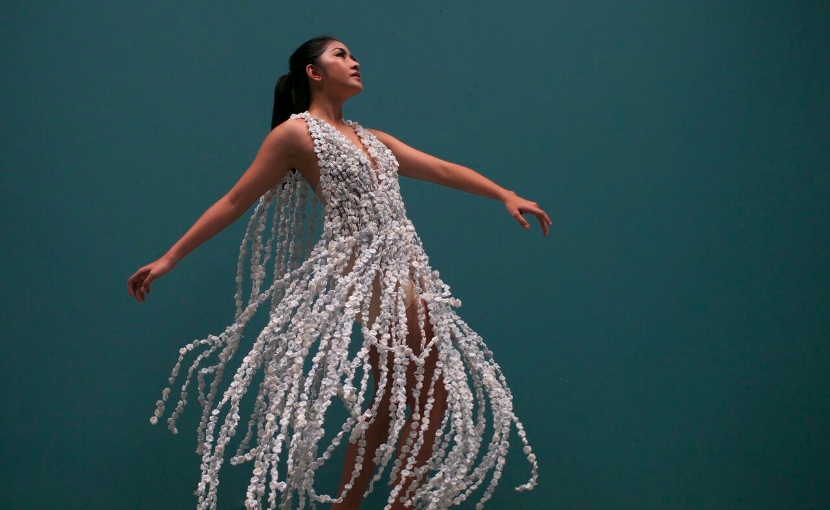 LYKA ORIGAMI DRINKING STRAW DRESS