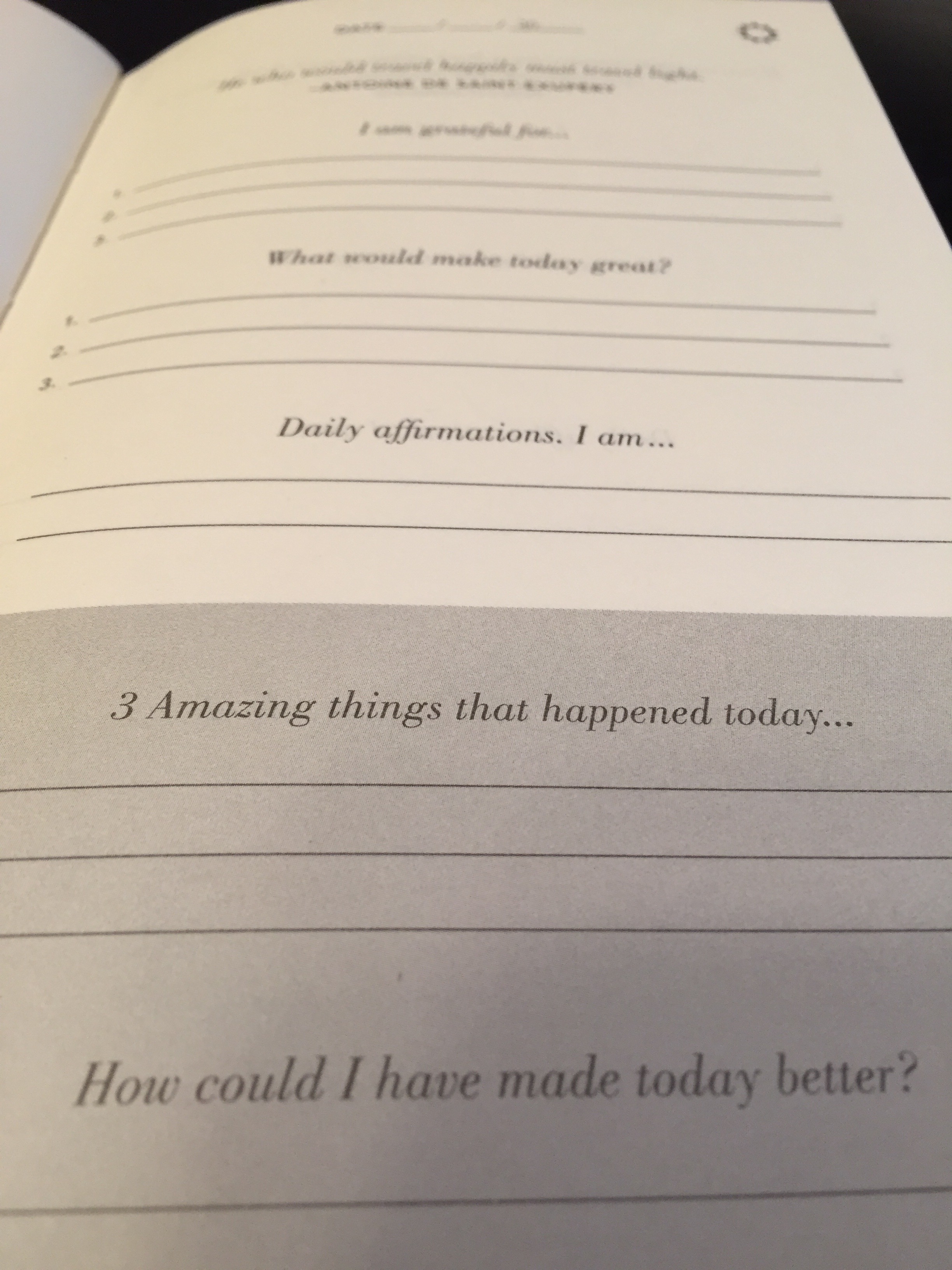 Daily gratitude journal