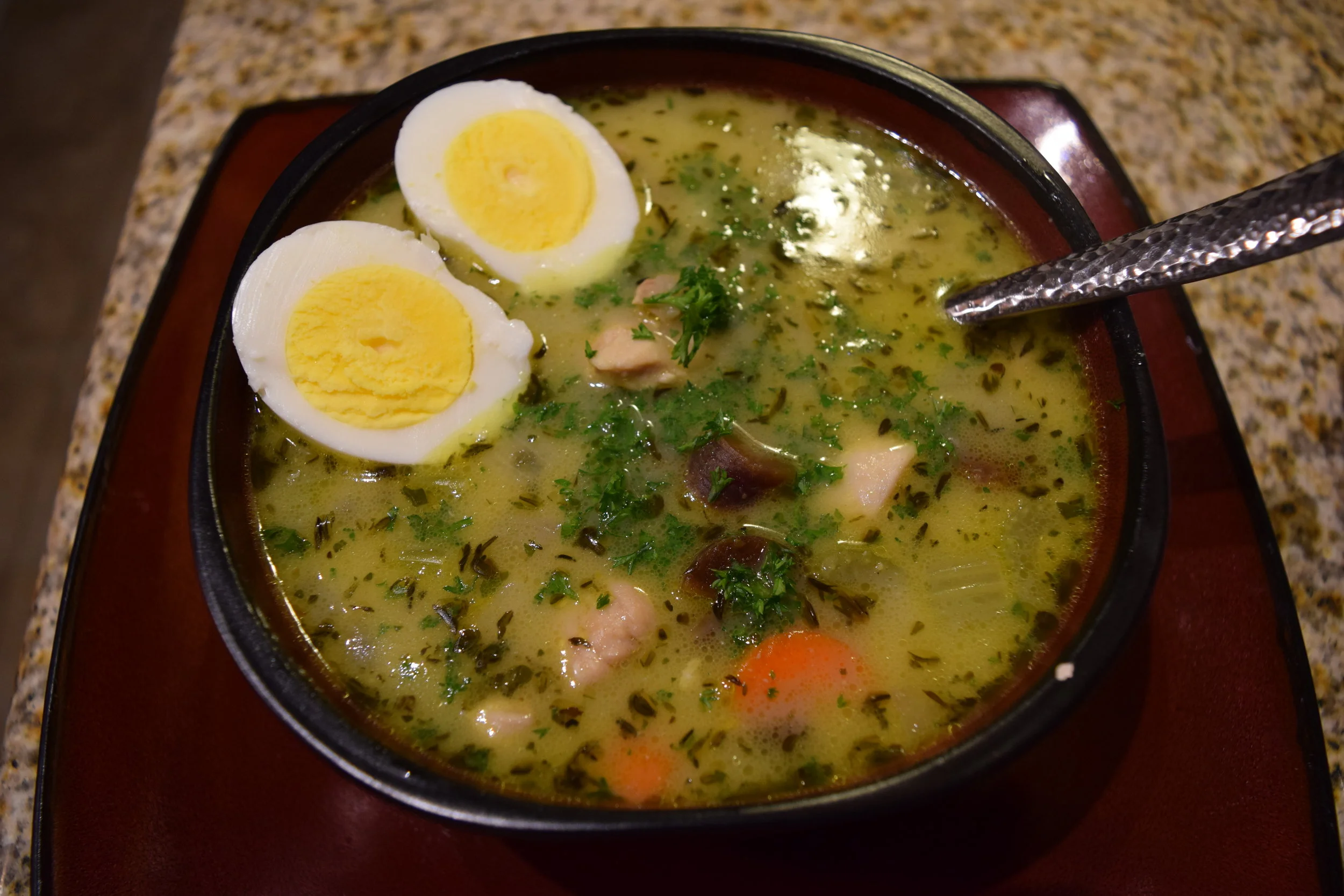 Creamy Chicken Farro Soup