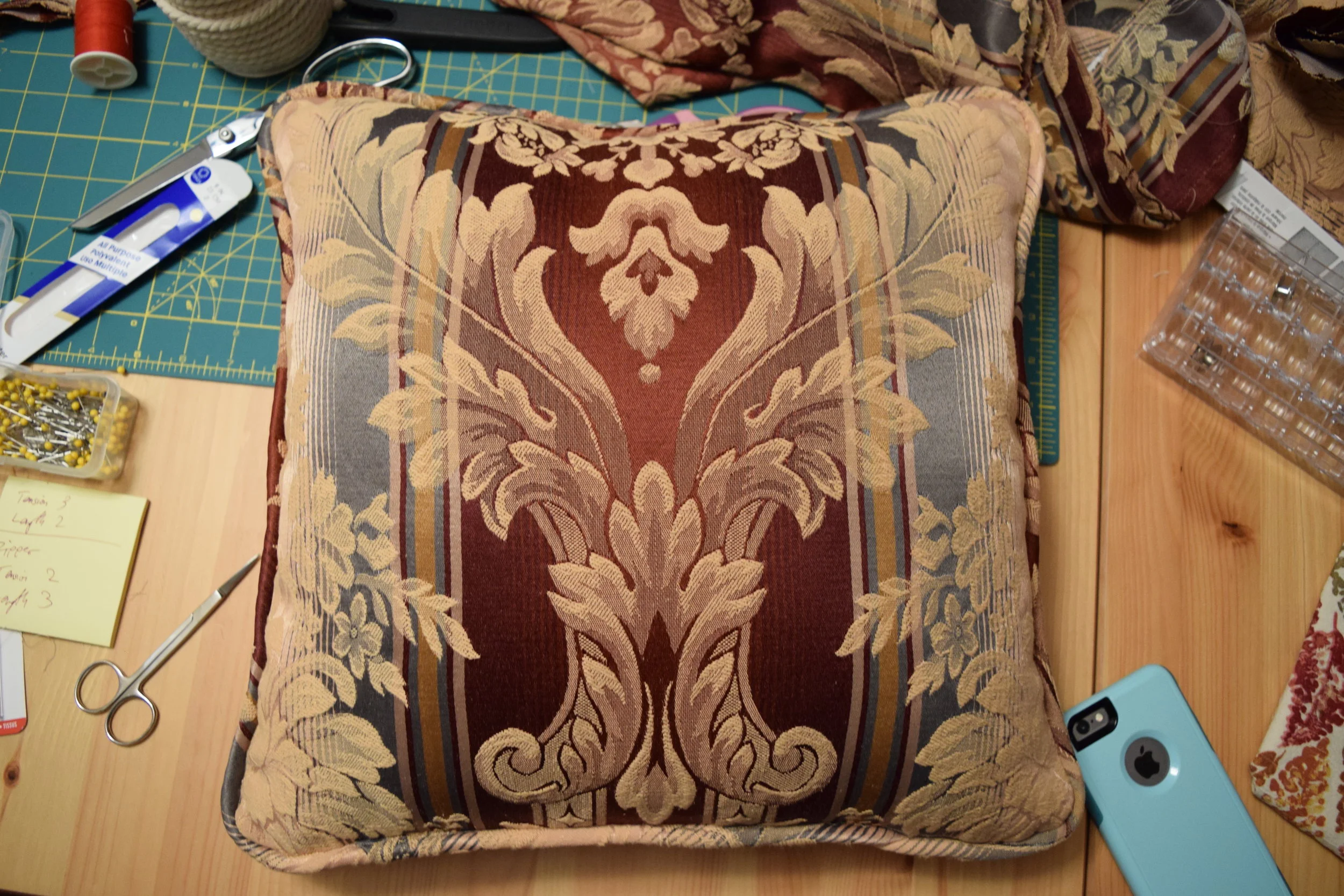 Pillow Covers Made from Granny's Curtains