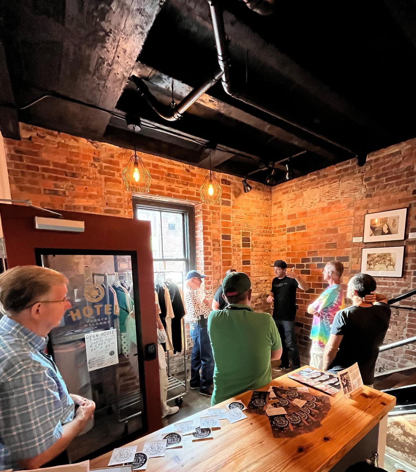 Big thanks to all who joined us for our open house last week! 
Here&rsquo;s a photo of Josh doing what he does best.  This tour group was joined by several folks that had their own memories and stories to share about the old jail!
A truly special exp