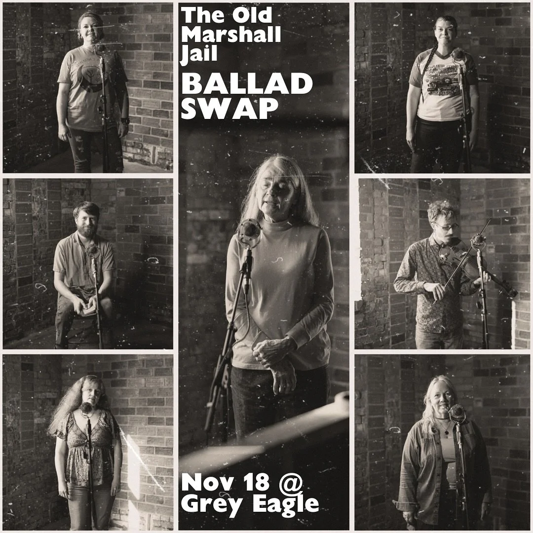 Ballad Swap this Tuesday at the @thegreyeagle 
Doors at 6. Show starts at 7. 
Come hear the old songs at our favorite venue in Asheville. 
This is the one year anniversary of our first traveling show after the flood. 
We&rsquo;d to see you there!