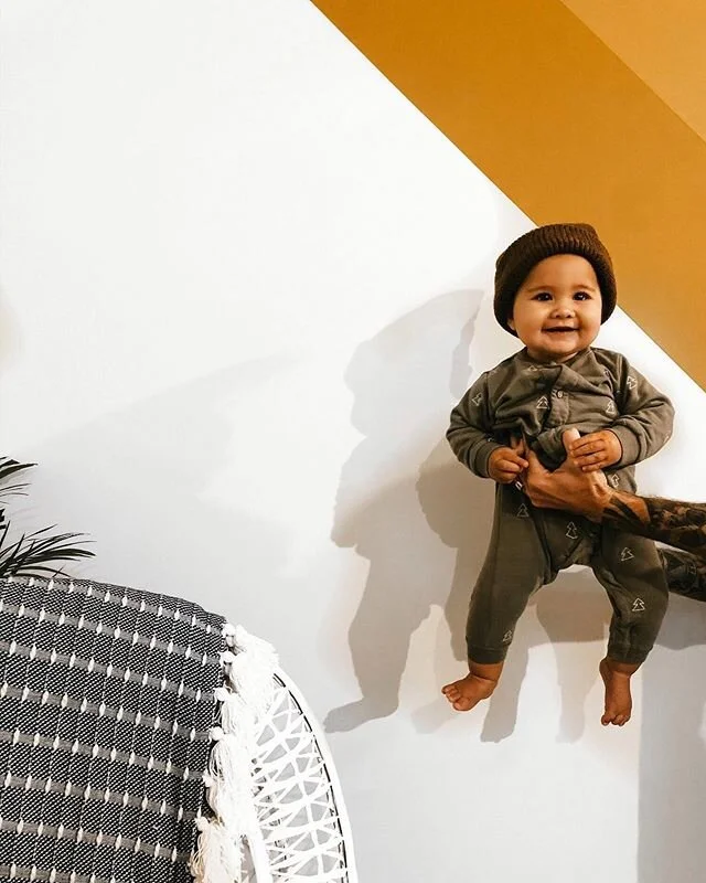 8 months| well now he&rsquo;s actually 9 but life happens. 
YOU| says &ldquo;mama&rdquo; all day long. (First word) started crawling. Claps and waves. Got two teeth. Needs to have mama in sight at all times. Not sleeping unless on mamas chest or usin