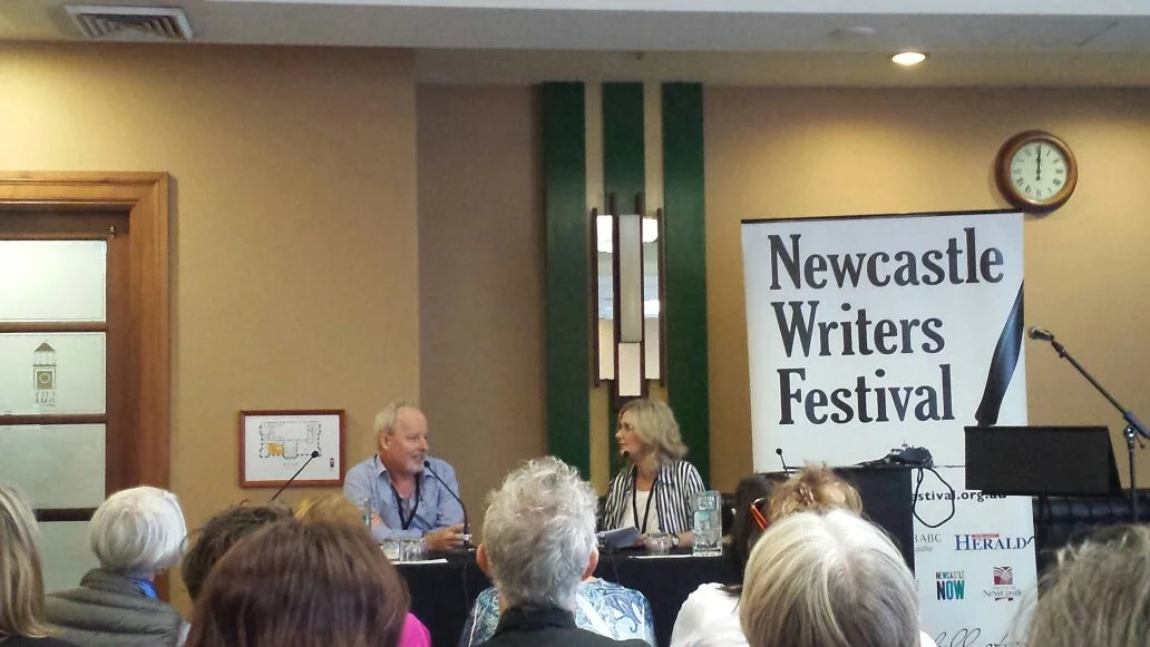Author chat with Michael Robotham at Newcastle Writers Festival, 2015