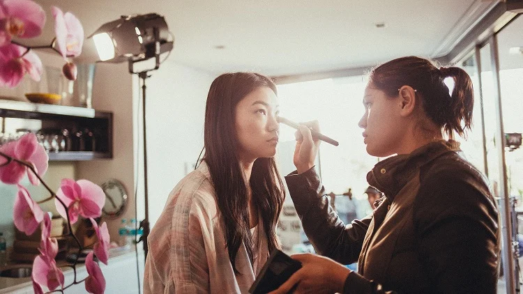 Lidija works her make-up magic on Michelle