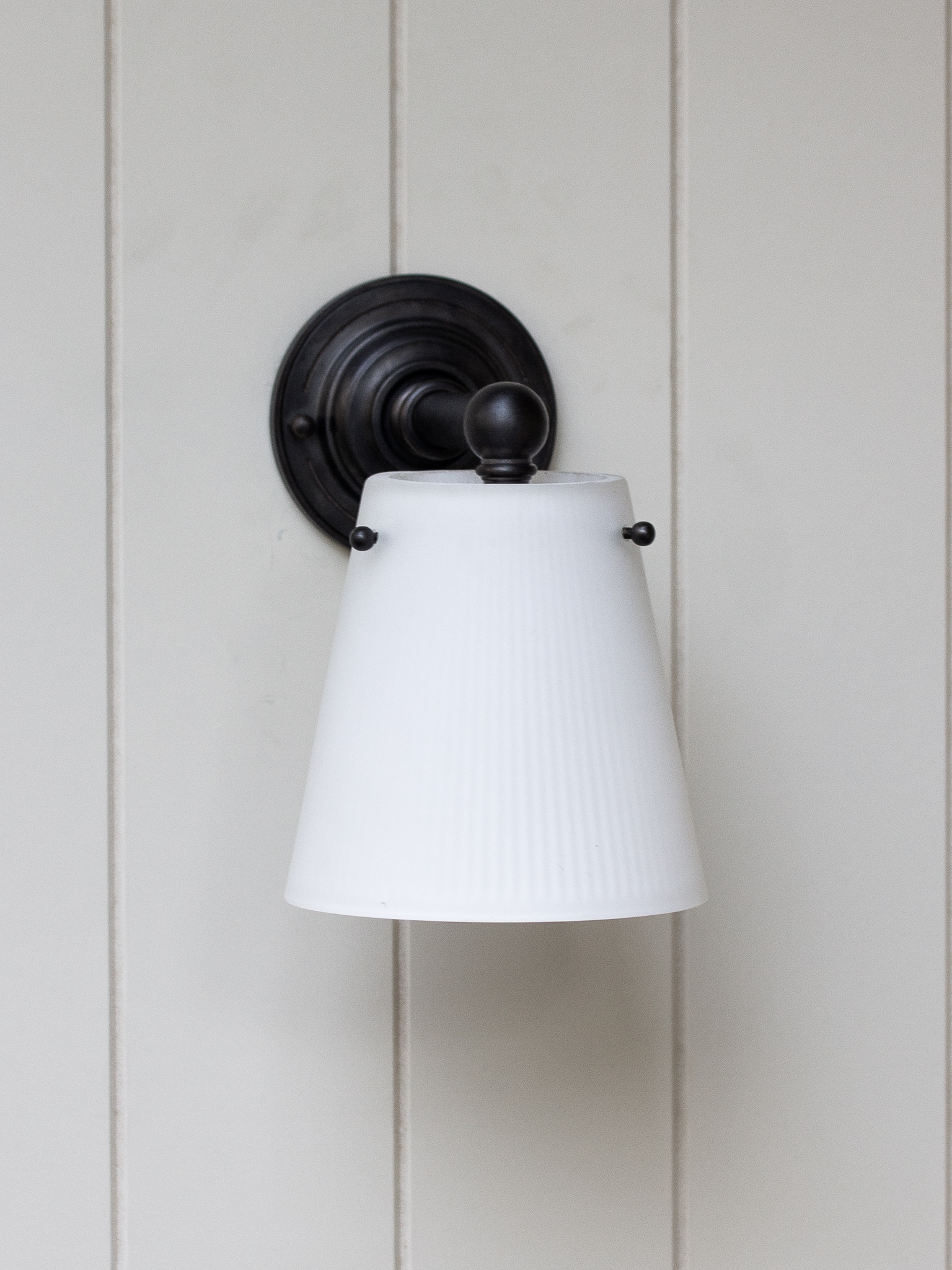 The Hanover Wall Sconce Ribbed Glass Shade