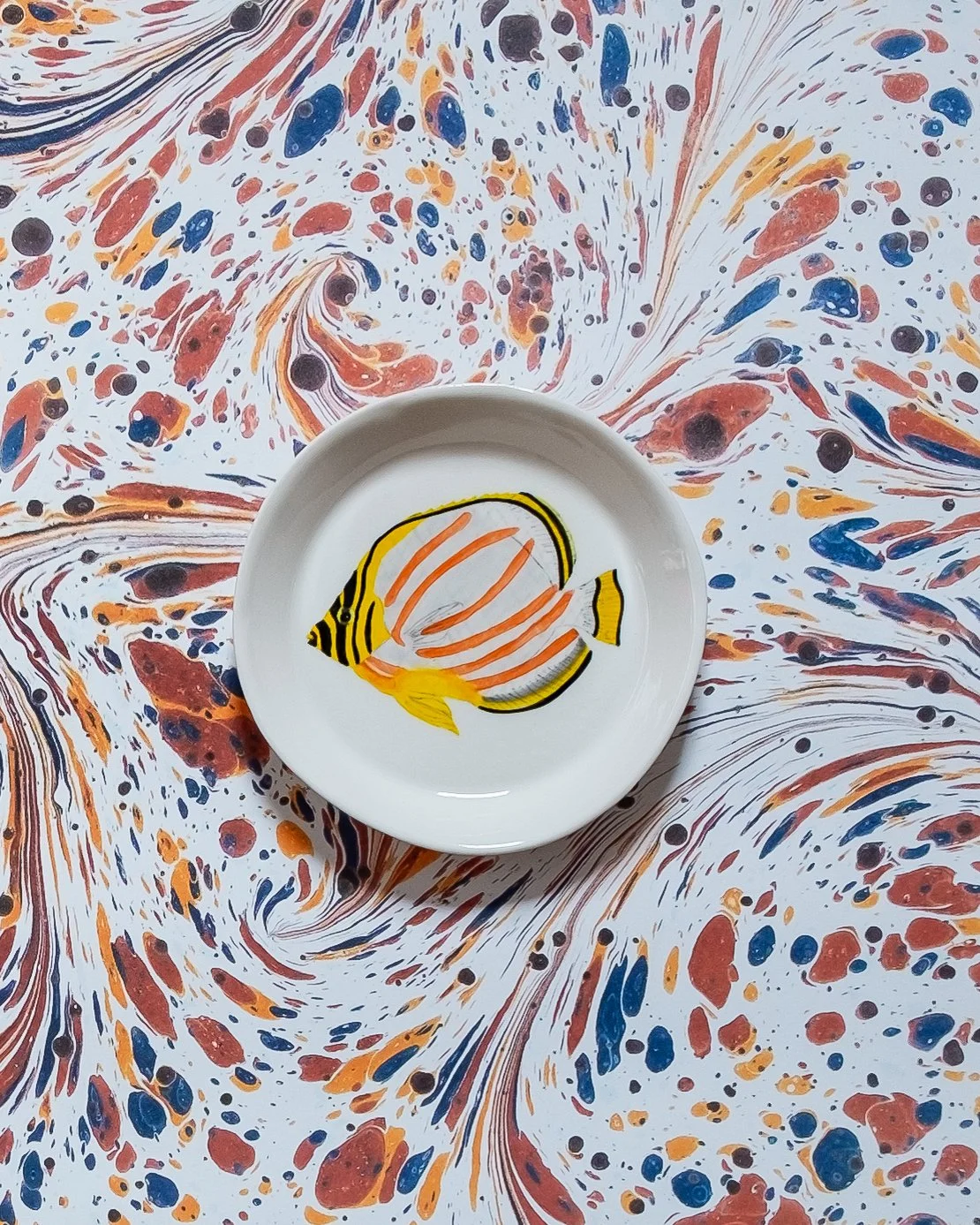 Ornate Butterflyfish - Dessert plate