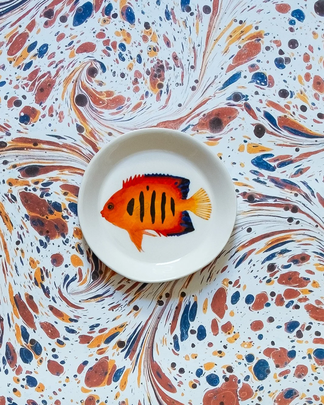 Casa Adams - Flame Angelfish dessert plate.jpg