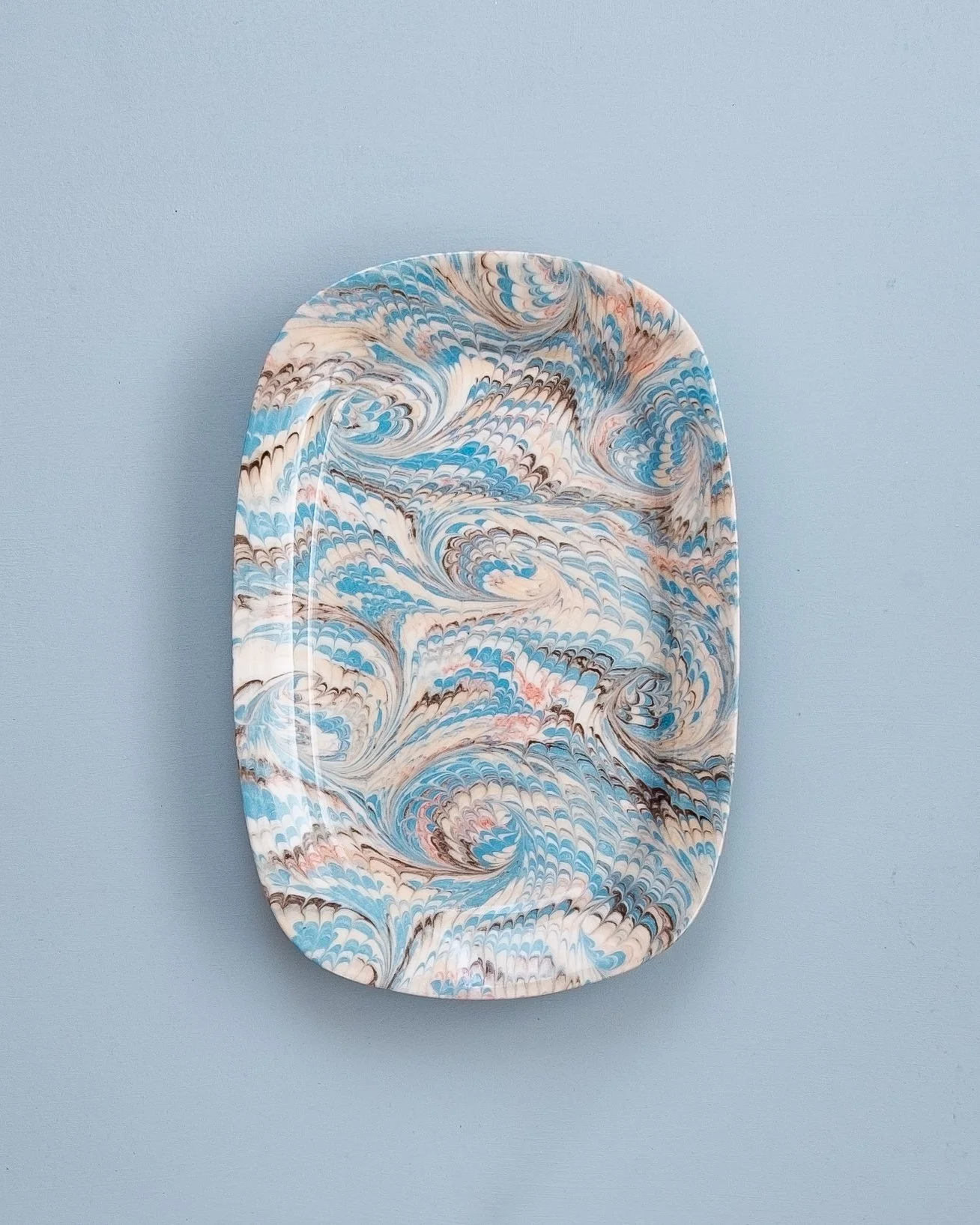 Marbled Platter - Antique Dutch