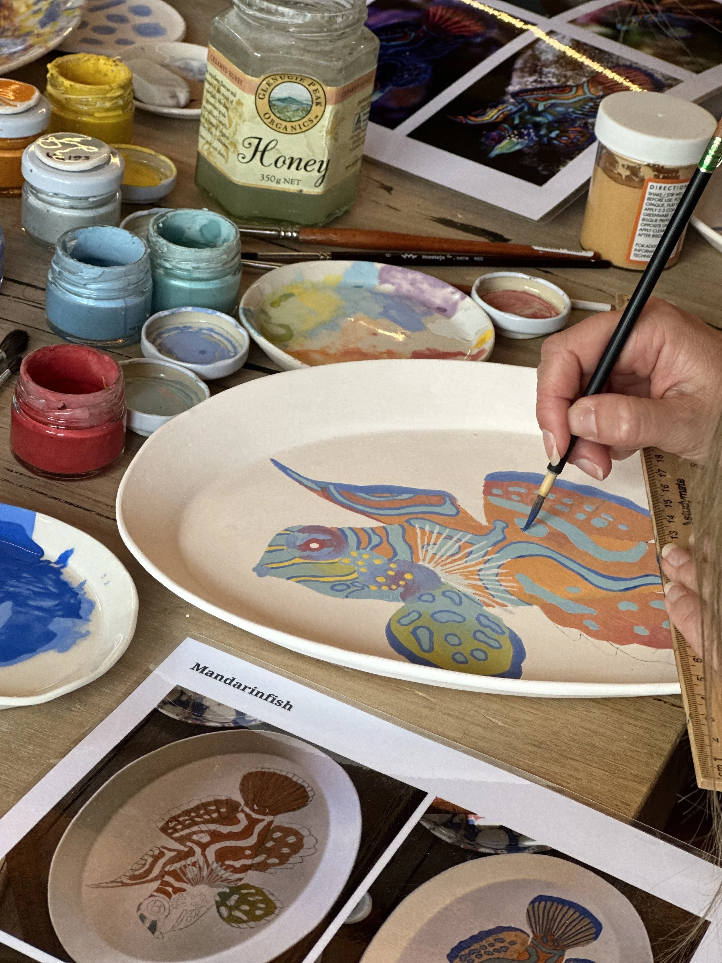 Mandarinfish - Ceramics Painting Masterclass - 26 June