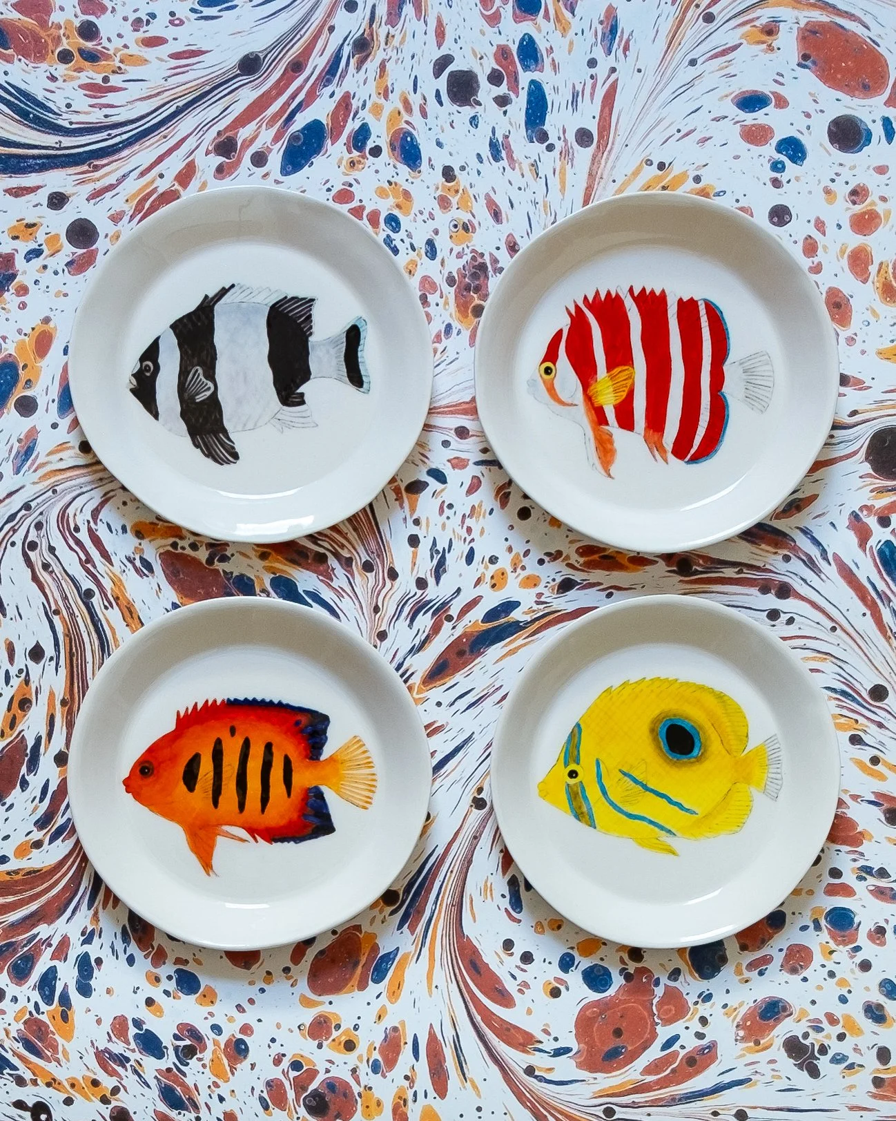 Casa Adams - tropical fish dessert plates.jpg