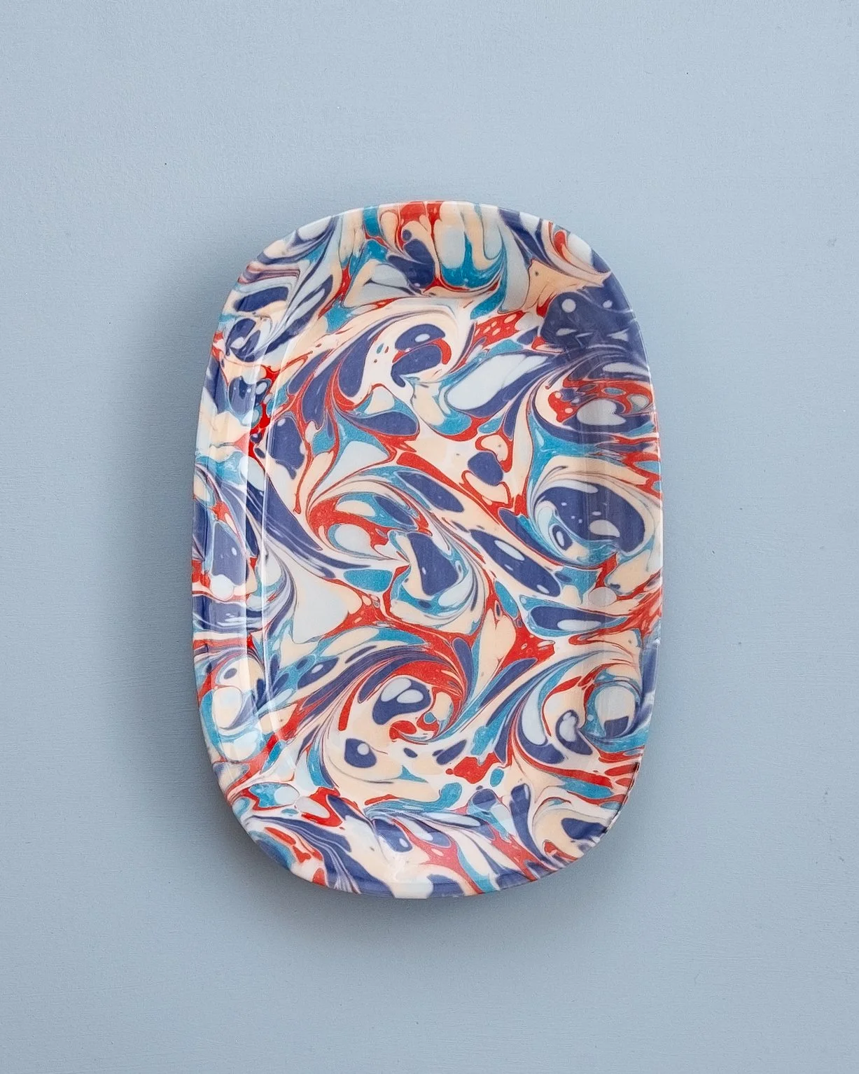 Marbled Platter - French Curl 1
