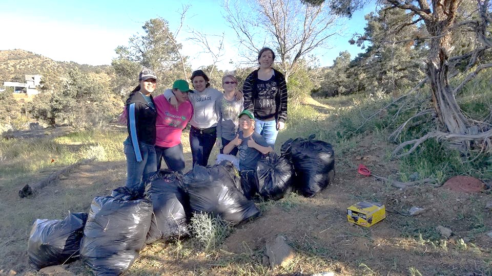 Girl Scouts helping out