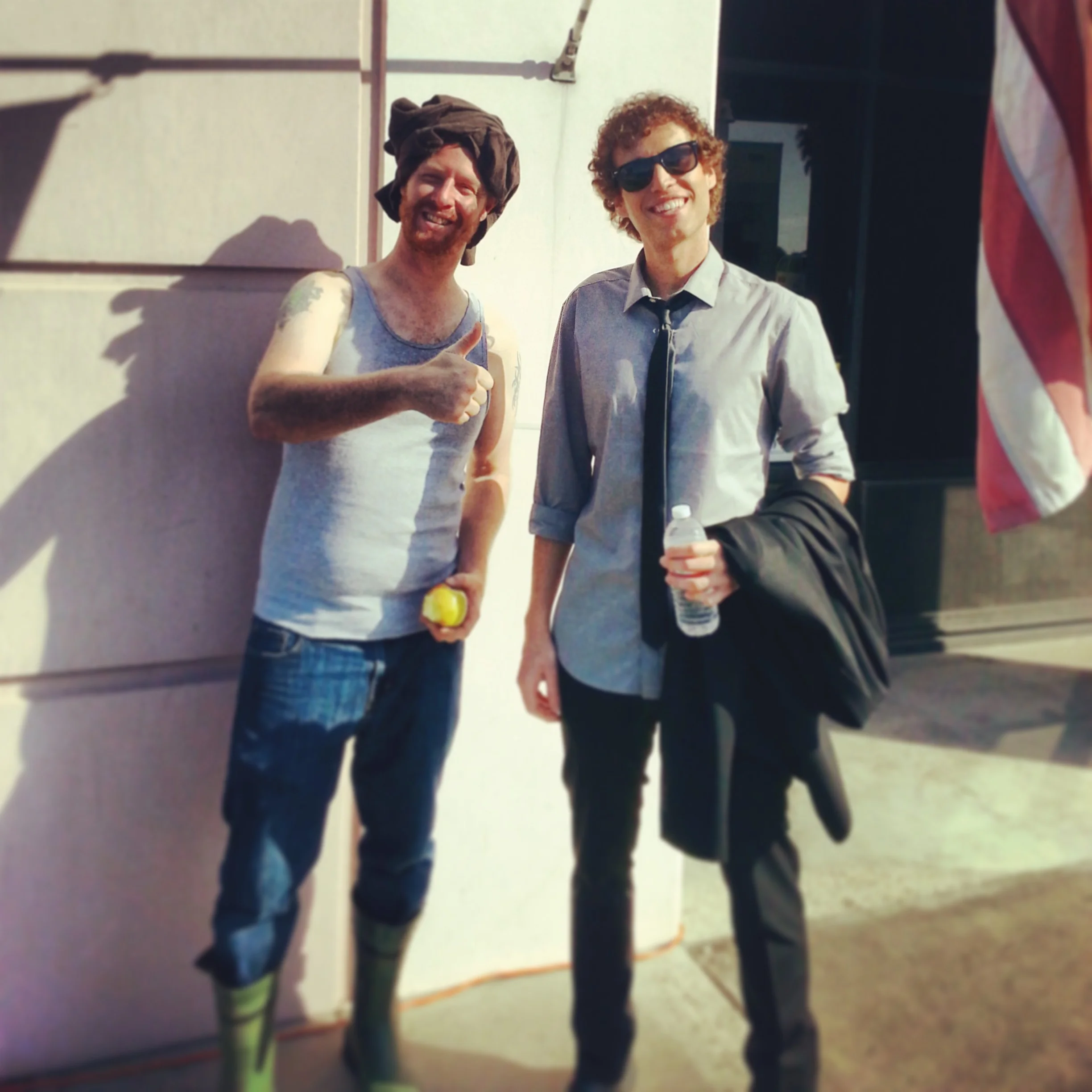 Hey, we're happy lead actors in a movie that we wrote!