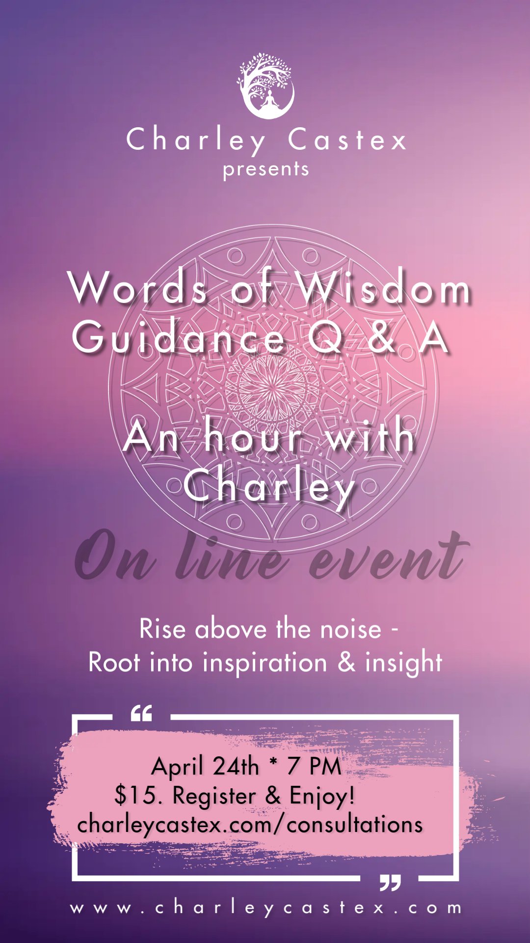 Words of Wisdom- Rise above the noise