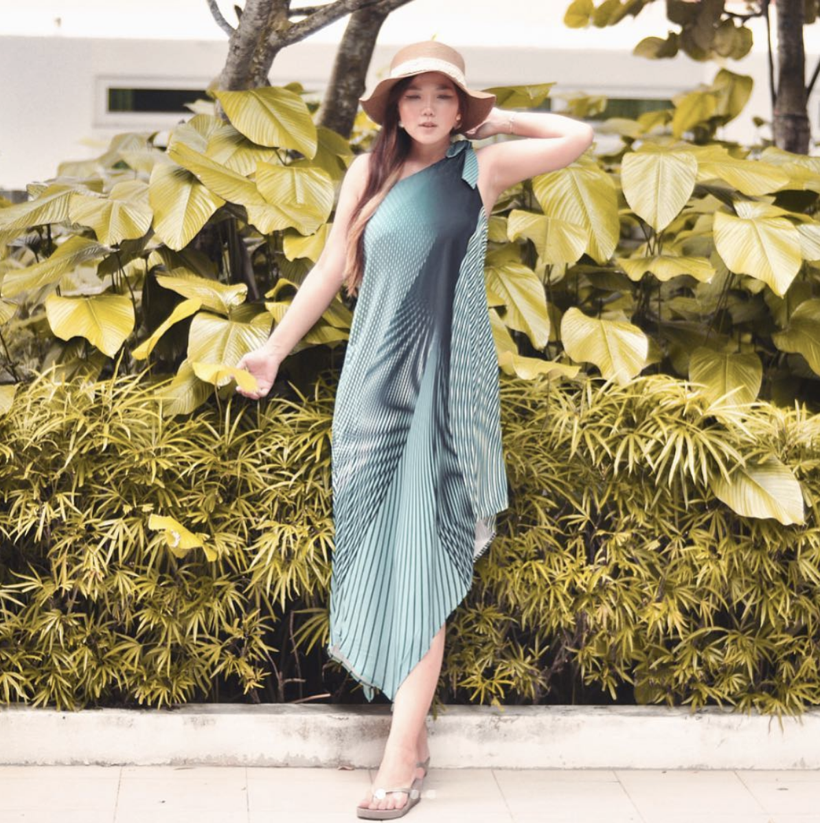 Yuni in the Blue Tahiti Dress