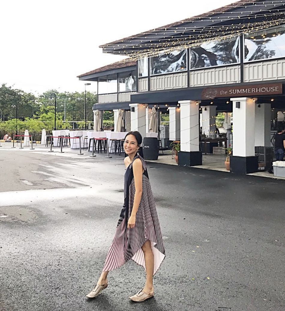 Kelly Poon in the Tahiti Pink Dress