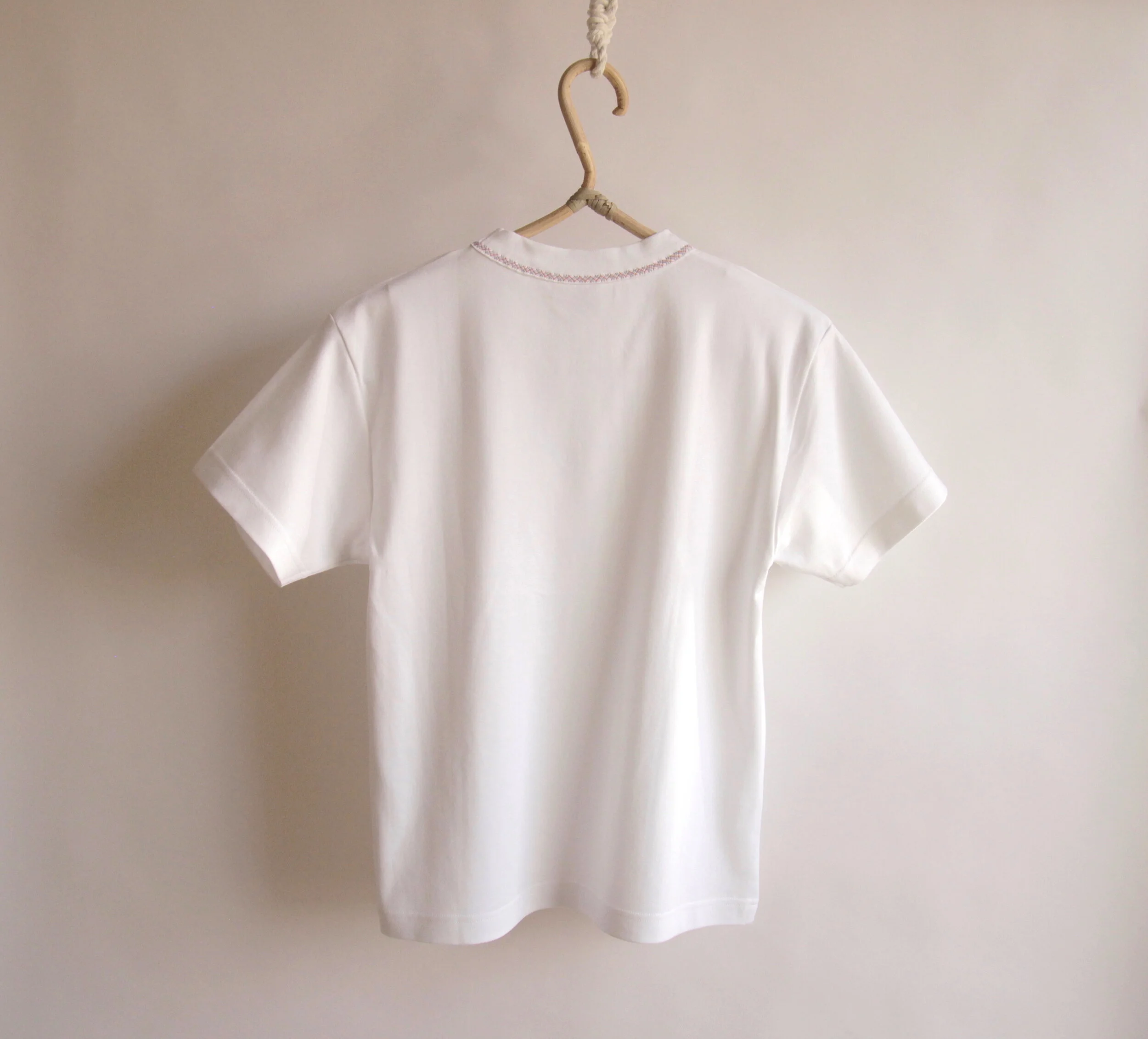 Slow fashion oversized organic cotton T-shirt with Eki embroidery