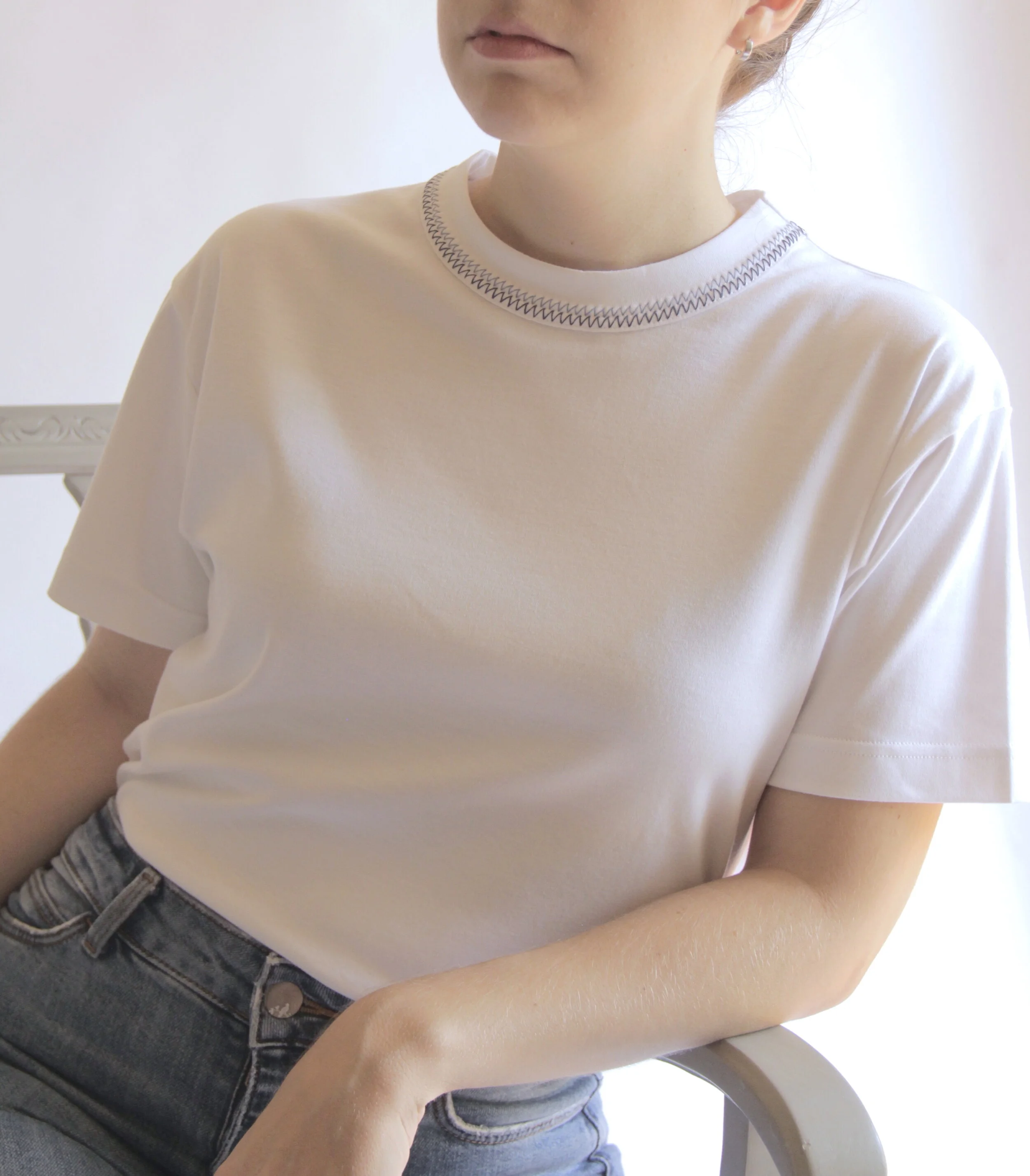 Oversized organic cotton T-shirt with Urbasa embroidery-1