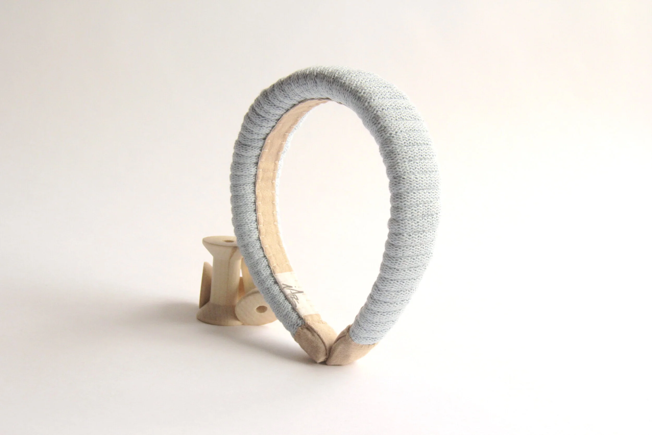Hand-made Volume headband. Made with thicker cord in Baby blue colour