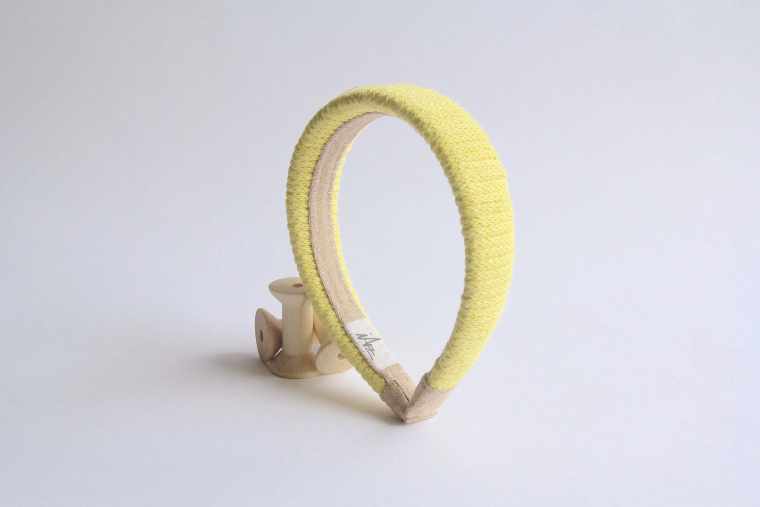 Hand-made headband. Lemon cord