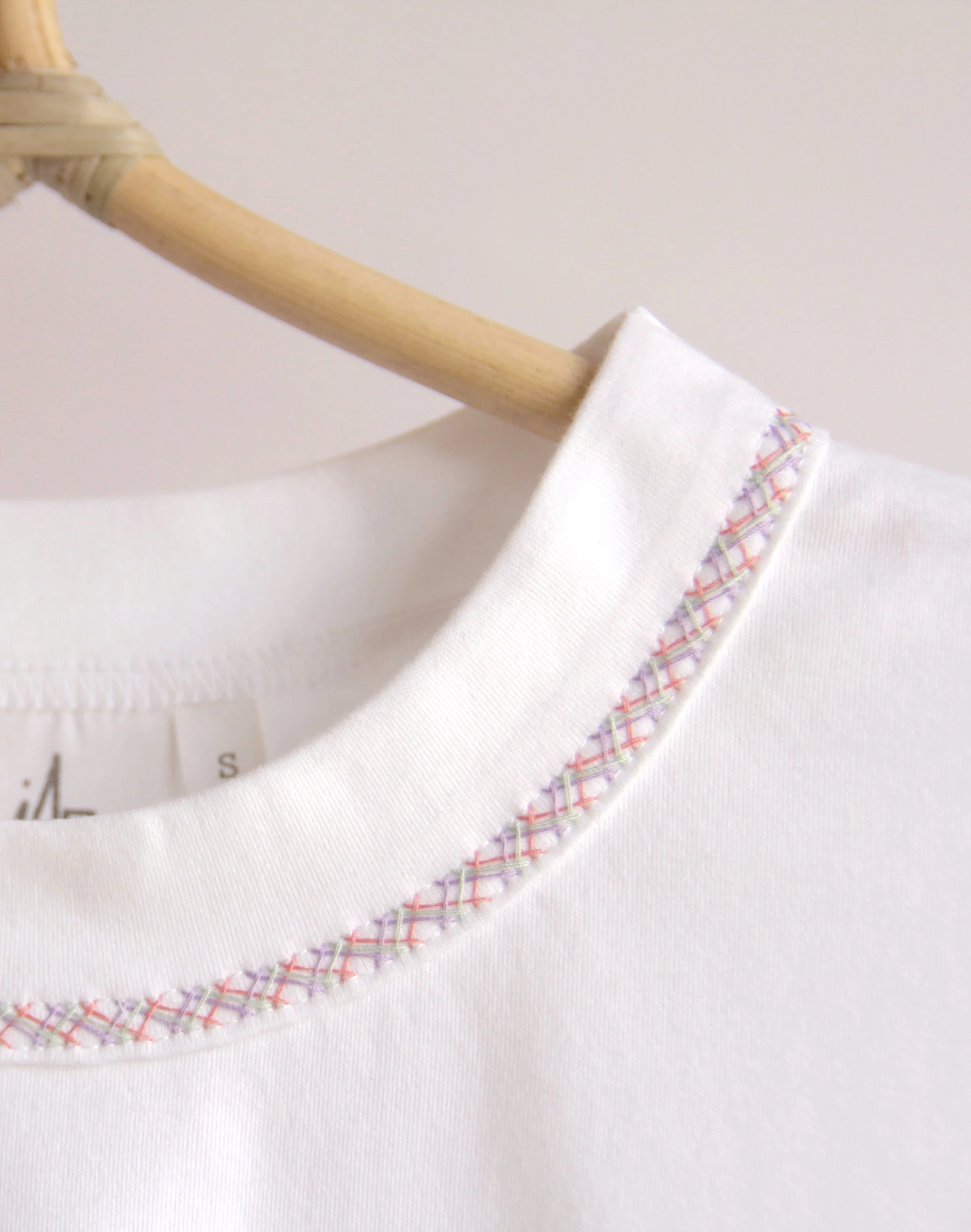 Oversized organic cotton T-shirt with Eki embroidery
