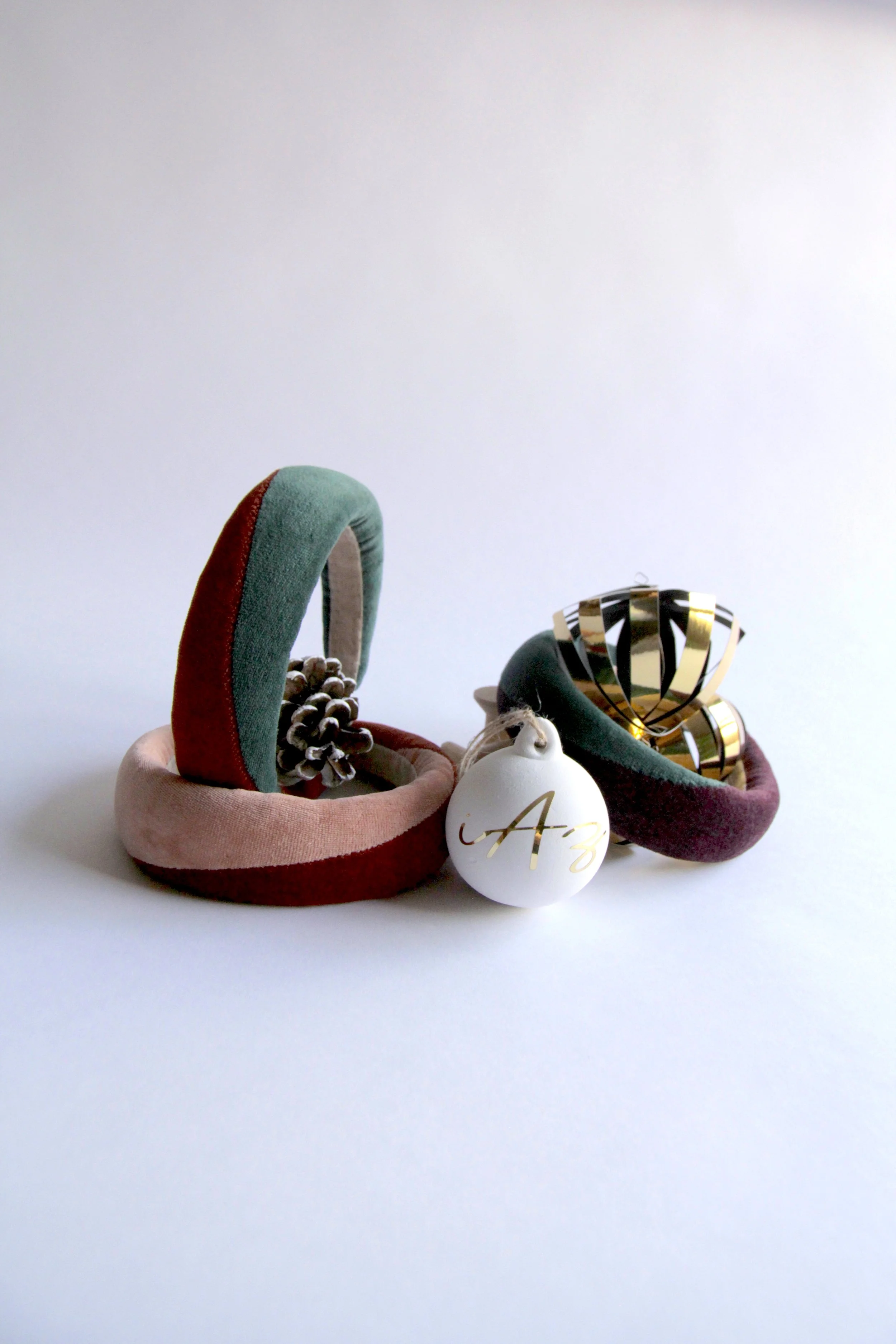 Split velvet headbands-IAZ Christmas