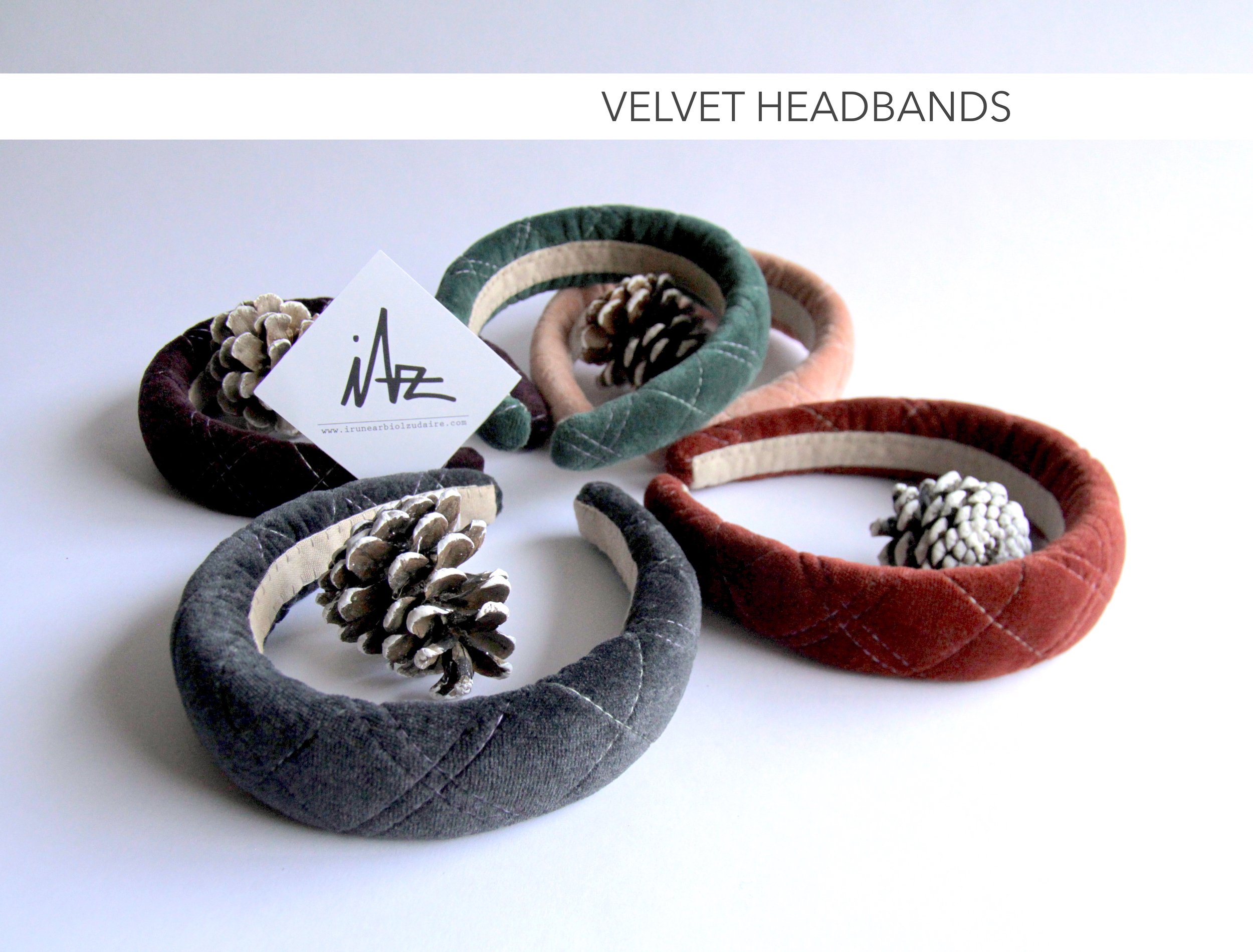 Velvet headband- Organic cotton/ Quilted