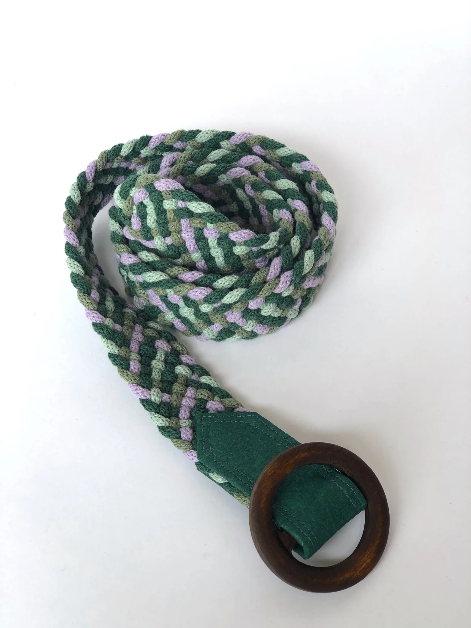 Retro Braided belt (Greens and Lavender) —IAZ- @iazofficial 