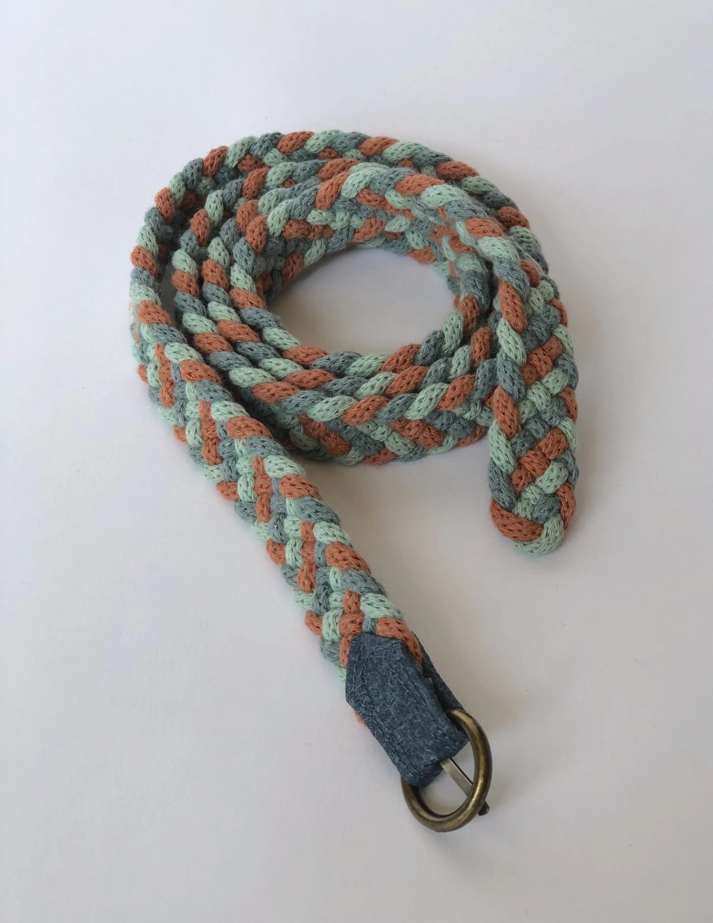 THIN braided belt (sage, terracotta, laurel)